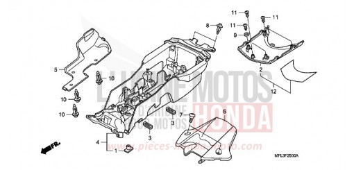 PARAFANGO POSTERIORE (CBR1000RR) CBR1000RR9 di 2009